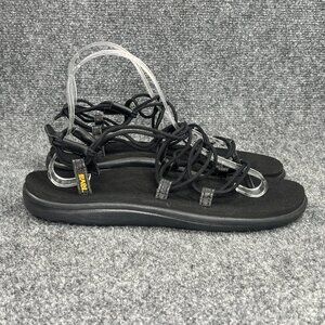 Teva Voya Infinity Sandals Womens Size 9 Black Athletic Recovery Beach Flip Flop
